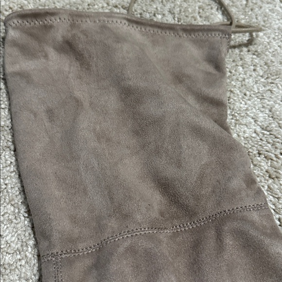 Charles by Charles David Taupe Suede Like Over Knee Boots 7.5  block heel - Picture 4 of 5